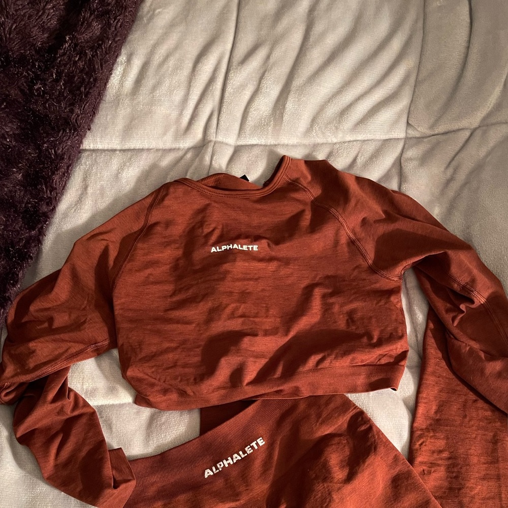 Alphalete Cropped Amplify Top (Copper)